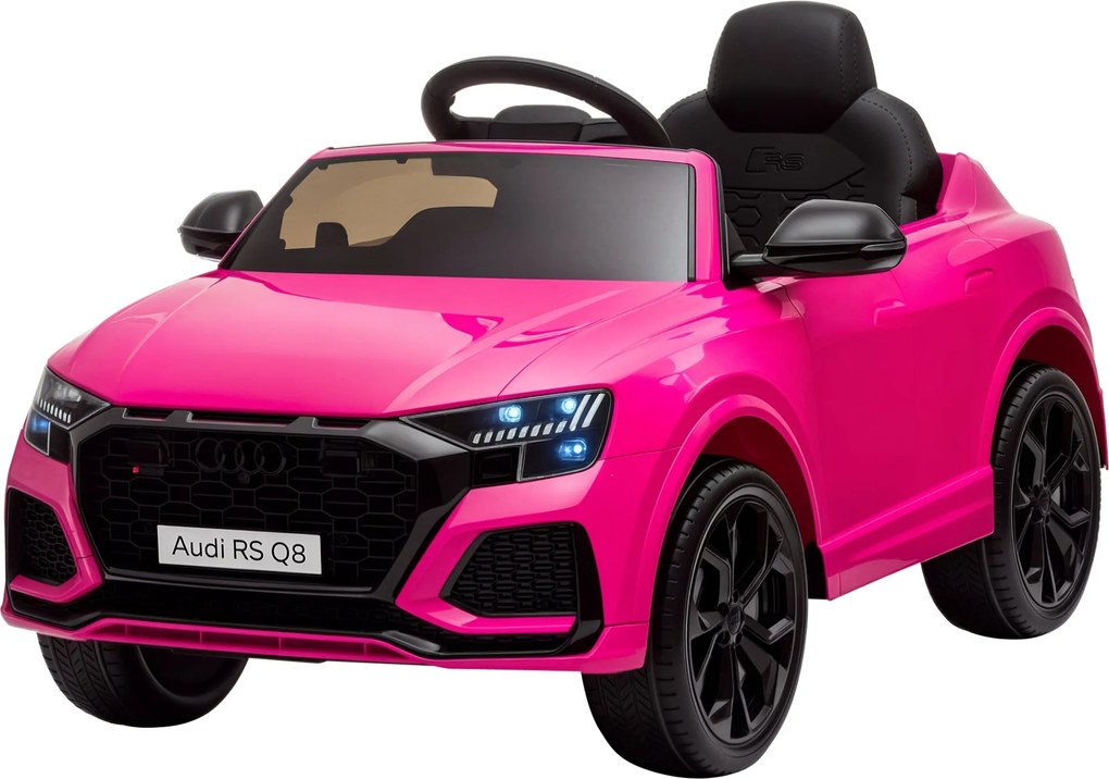 HOMCOM Gyerek Elektromos Autó 3 Éves Kortól Audi RS Q8 Licencelt 6V Akkumulátor 2 Motor Távirányító MP3 Zene Kormány Fények Max Sebesség 3 km/h 101x62