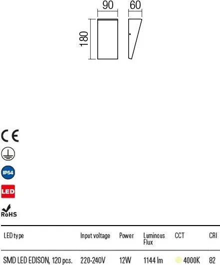 REDO 90022 TOKYO Modern Kültéri Fali Lámpa LED IP54