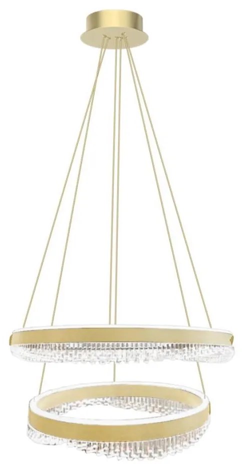 LED Csillár zsinóron LED/85W/230V átm. 60 cm arany