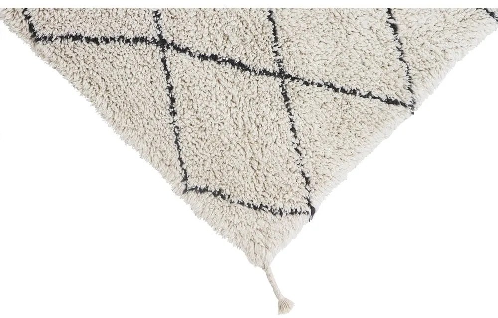 Krémszínű mosható kézi szövésű pamut szőnyeg 70x100 cm Mini Bereber – Lorena Canals