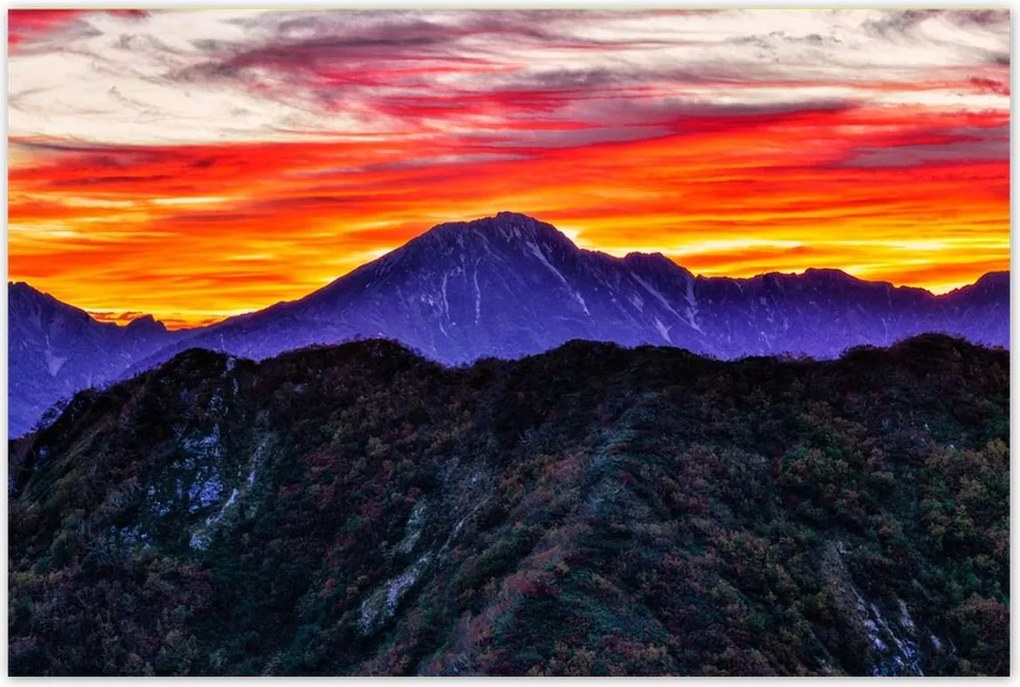 Poszterek 120x80 Hegyi táj nyugattal