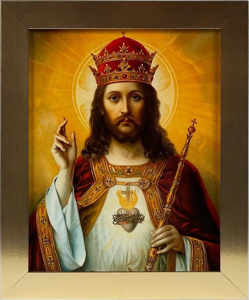 Vászonkép 30x25 Jézus Krisztus Az Arany Keret Királya