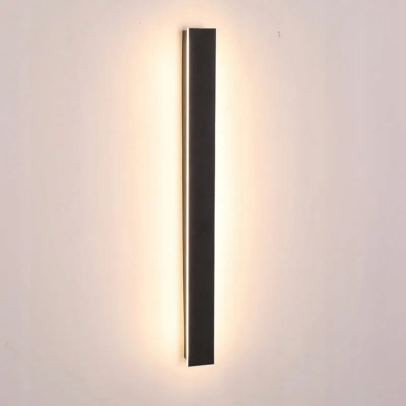 Led Fali lámpa Homlokzati IP65 Fali Fekete 60CM 20W Fehér Hideg
