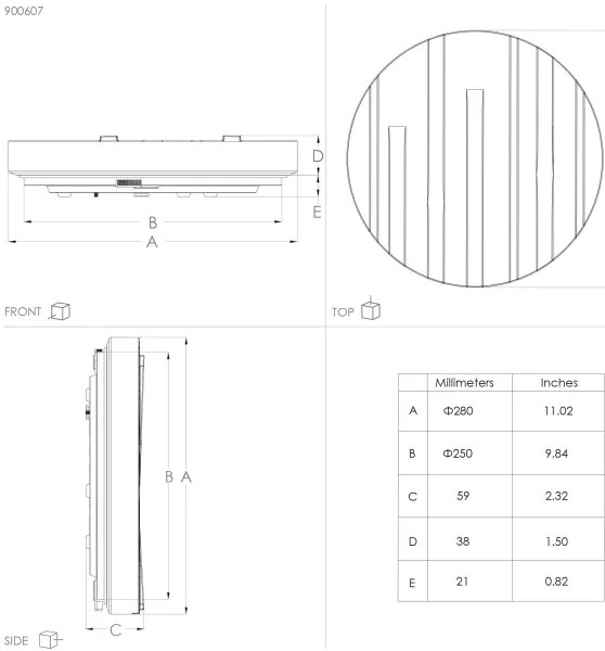 Eglo 900607 - LED Mennyezeti lámpa FERENTINO LED/10W/230V á. 28 cm