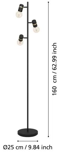 Eglo 900179 - Állólámpa LURONE 3xE27/10W/230V
