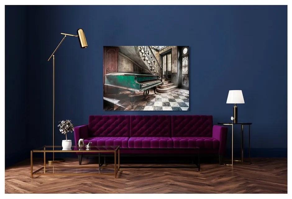 Canvas Silver Uno Piano kép, 85 x 113 cm - Styler