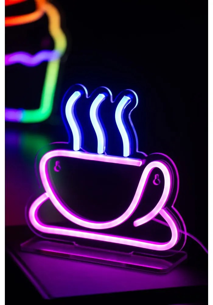 Rózsaszín LED neon fénydekoráció 5 W Coffee – Leitmotiv