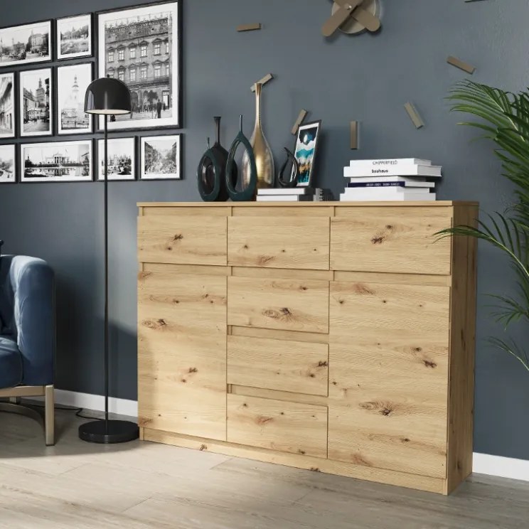 Design komód S-62D letisztult vonalvezetéssel - különböző színű kivitelben fehér