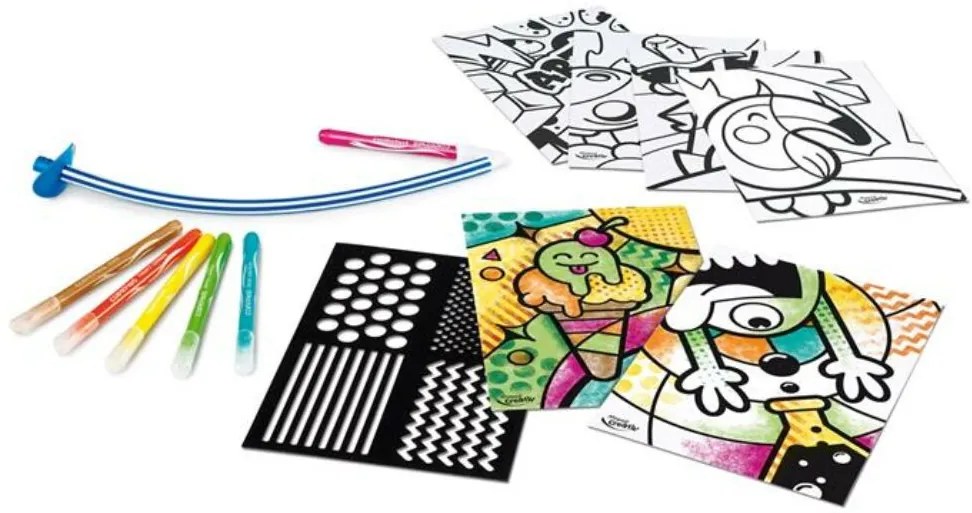 Fújós filctoll készlet, csíkozás, MAPED CREATIV Blow pen Art (IMAC846715)