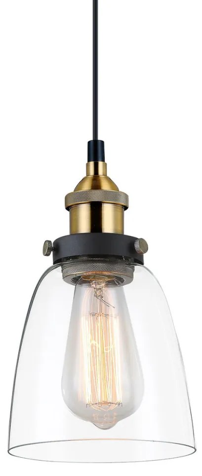 ITALUX MDM-2563-1-GD-CL FRANCIS Egyágú Függesztett Lámpa Fém E27 IP20