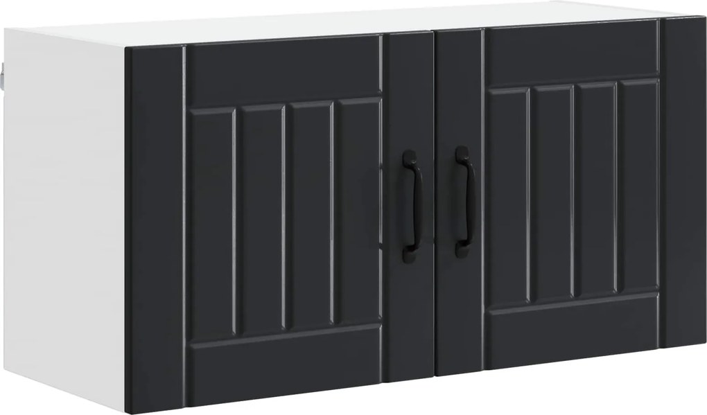 vidaXL Konyhaszekrény Fekete 80 x 31 x 40 cm Faanyag