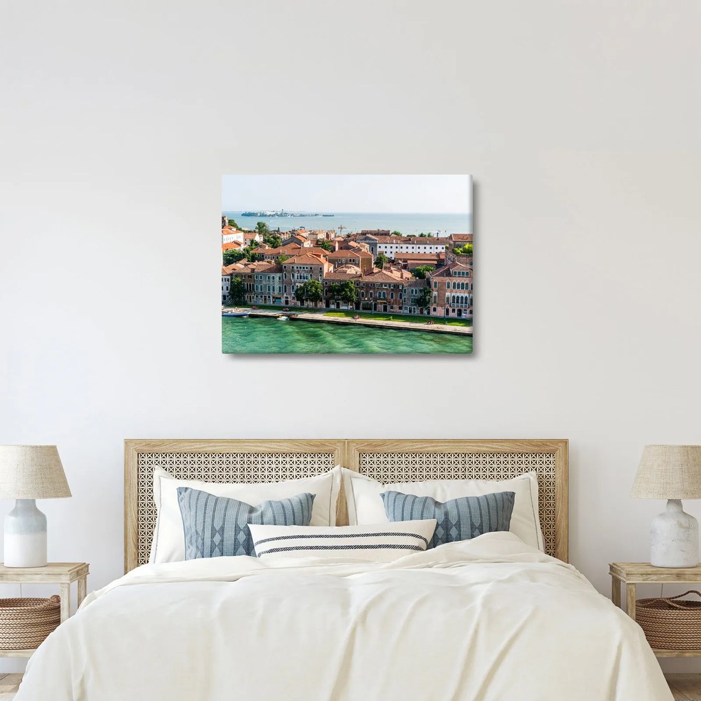 Kép - Légi felvétel a városra (70x50 cm)