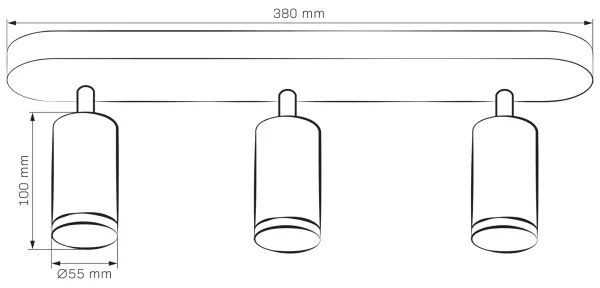 LED RGBW Fényerőszabályozható fürdőszobai spotlámpa TURYN 3xGU10/6W/230V IP44 fekete