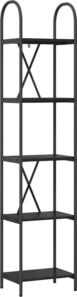 vidaXL Könyvespolc Fekete tölgy 40 x 30 x 183 cm Faanyag
