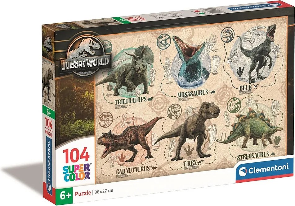 Jurassic World Guide 104 db-os puzzle Clementoni