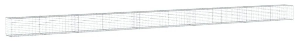 horganyzott vas gabion kosár fedéllel 1000 x 50 x 50 cm