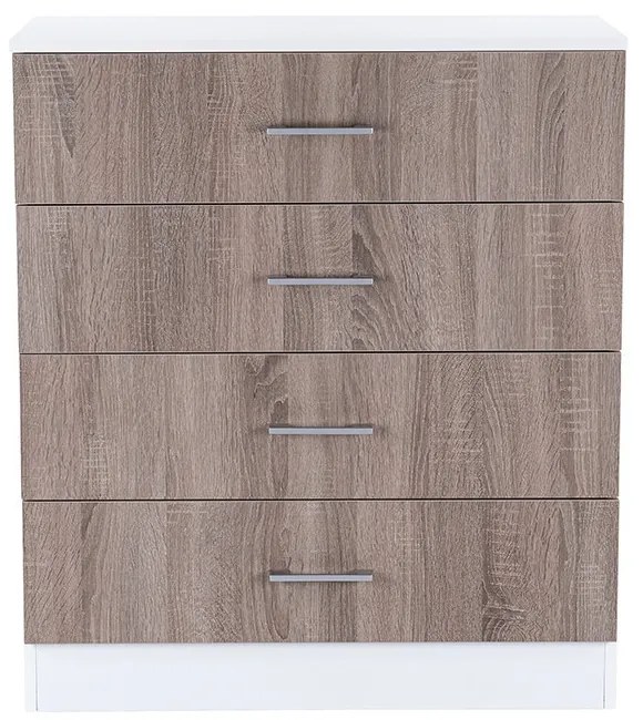 Miami komód 4 fiókos 80x92 cm yorki tölgy-fehér