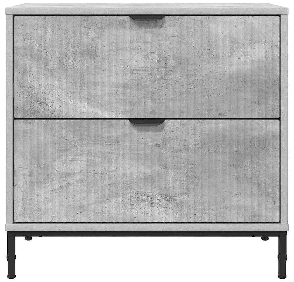 Éjjeli asztal fiókkal Beton szürke 63.5 x 36 x 61 cm Faanyag