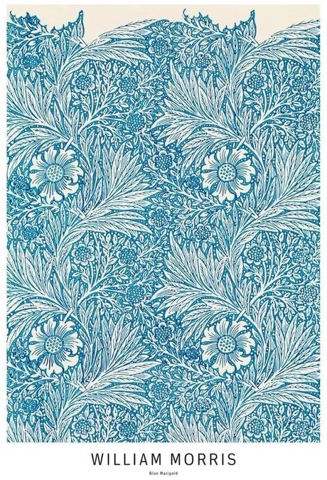 Plakát William Morris - Blue Marigold