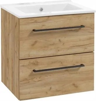 Mosdószekrény 50 tölgy craft akasztós robusztus és praktikus