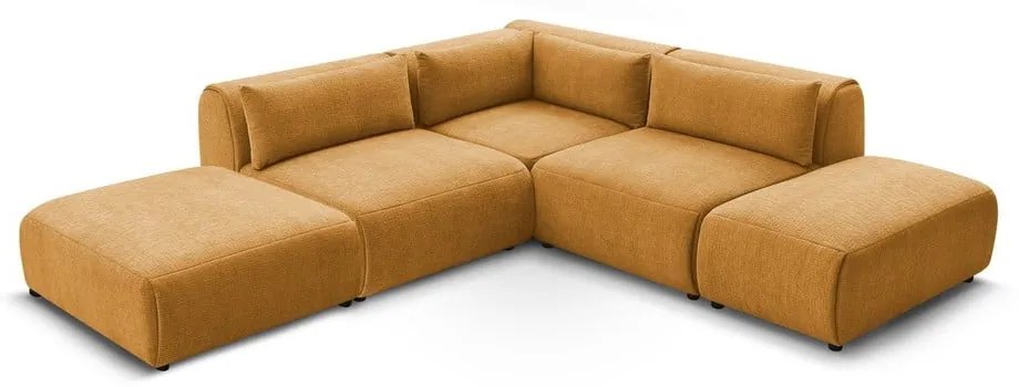 Mustársárga sarokkanapé (variálható) Jeanne – Bobochic Paris