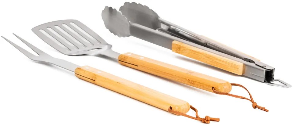 Grillezőeszközök G21 készlet, 3 darabos, fa nyéllel