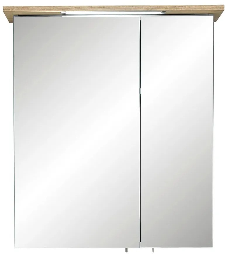 Zöld függő fürdőszoba szekrény tükörrel 60x72 cm Set 963 - Pelipal