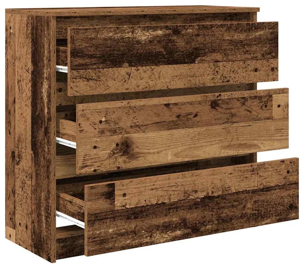 antik fa szerelt fa tálalószekrény 80x35x76 cm
