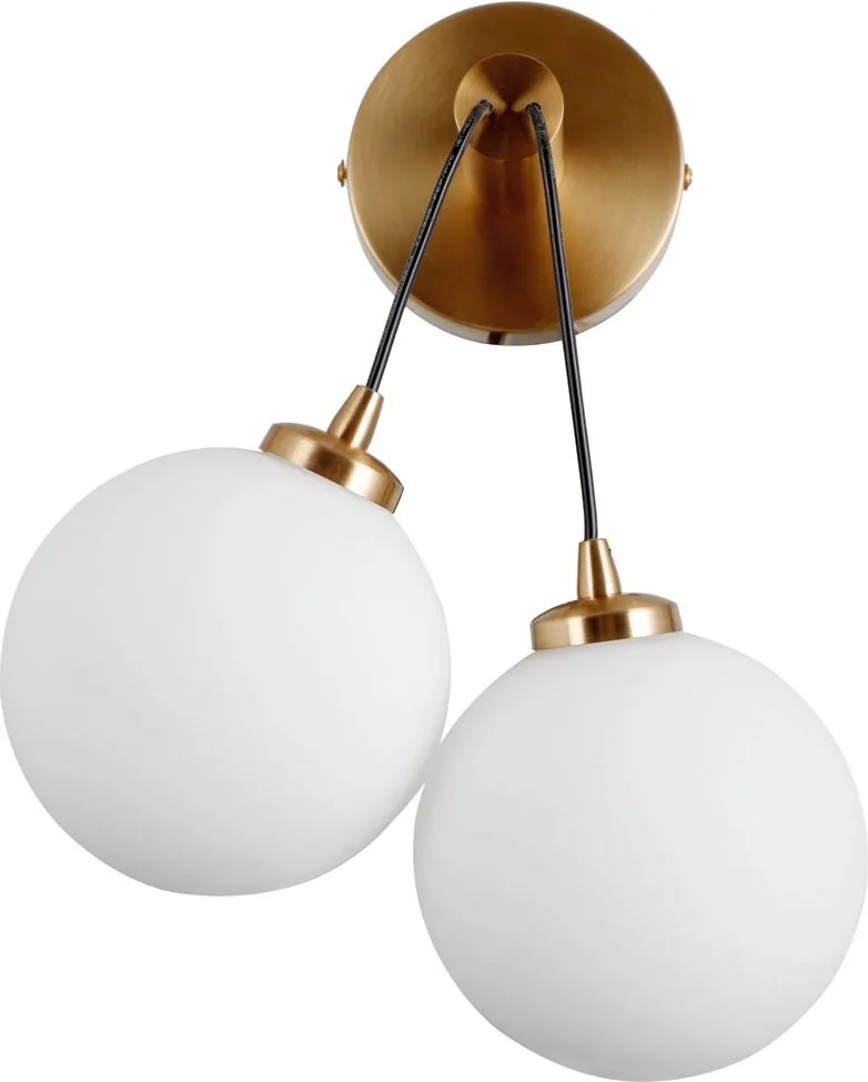 Italux modern fali lámpa perlos fehér sárgaréz itxwl-54456-2-hb