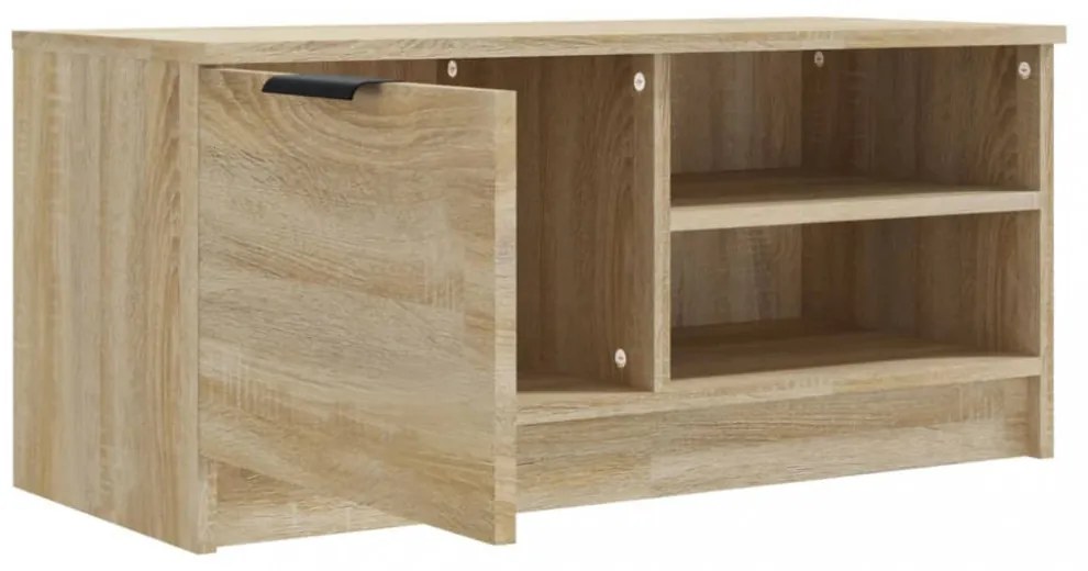 2 db sonoma-tölgy színű szerelt fa TV-szekrény 80x35x36,5 cm