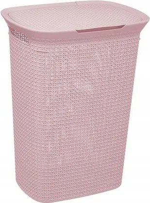 Scandi szennyestartó kosár 57l rózsaszín