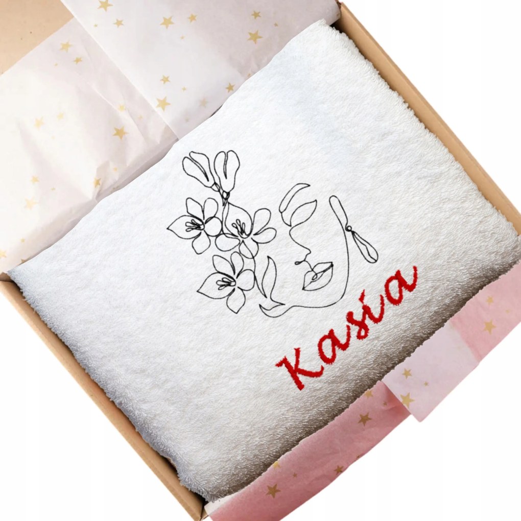 Ajándék Feleségnek Nőknek vastag névre szóló törölköző hímzéssel 70x140 ajándék