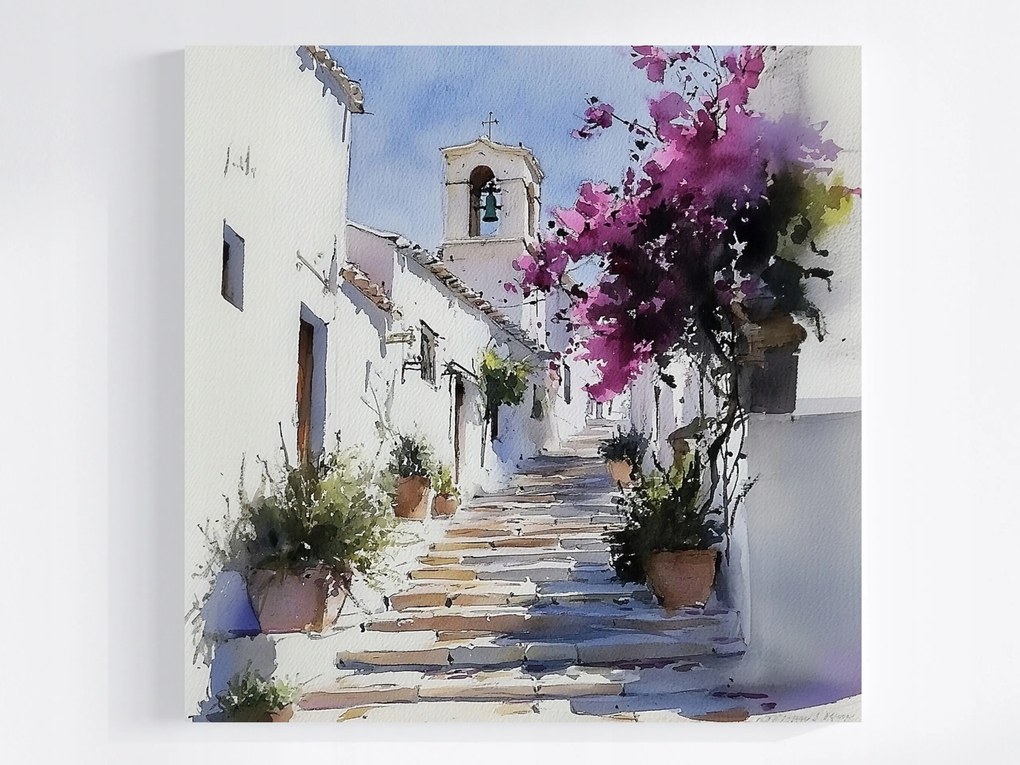 Vászonkép Canvas Város Dél Utca Lépcsők Nyár 80x80