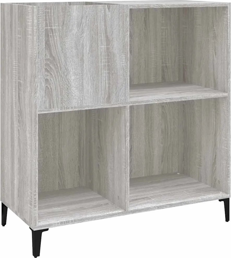 vidaXL szürke sonoma színű szerelt fa hanglemezszekrény 84,5x38x89 cm