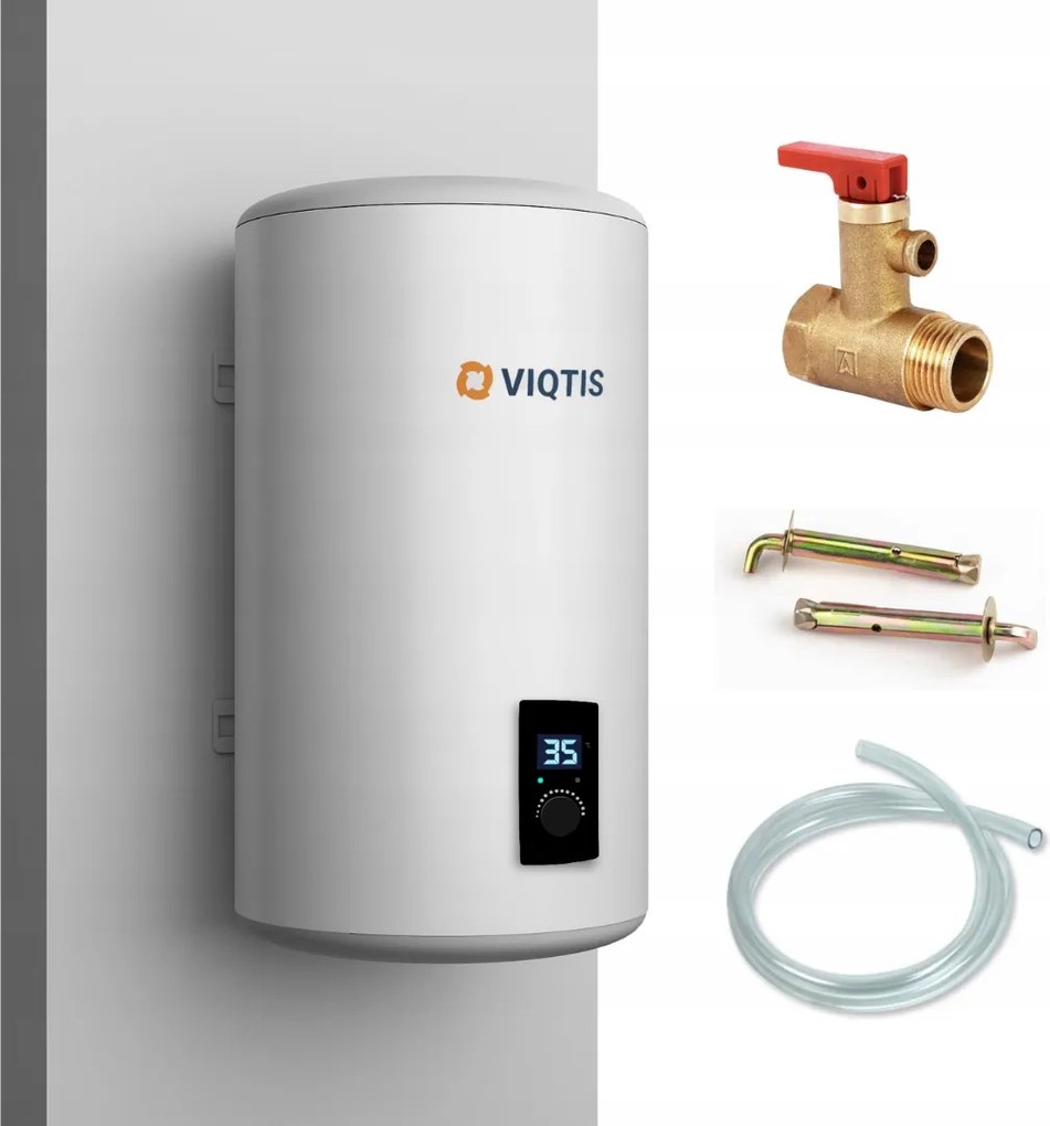 Elektromos bojler zománcozott vízmelegítő 80l kijelzővel 2 kW