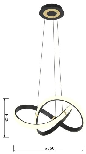 Wofi 6134-104 - LED Dimmelhető csillár zsinóron INDIGO LED/44W/230V