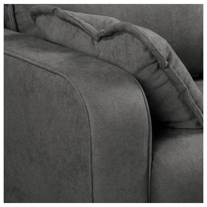 Sötétszürke sarokkanapé (jobb oldali) Beata – Ropez