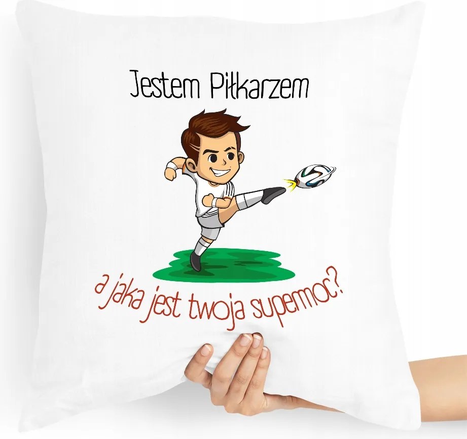 Ajándék Párna Labdarúgónak Labdarúgó Vagyok, fényképes mintával