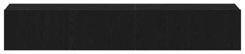 2 db-os TV szekrény szett Fekete Műgyanta