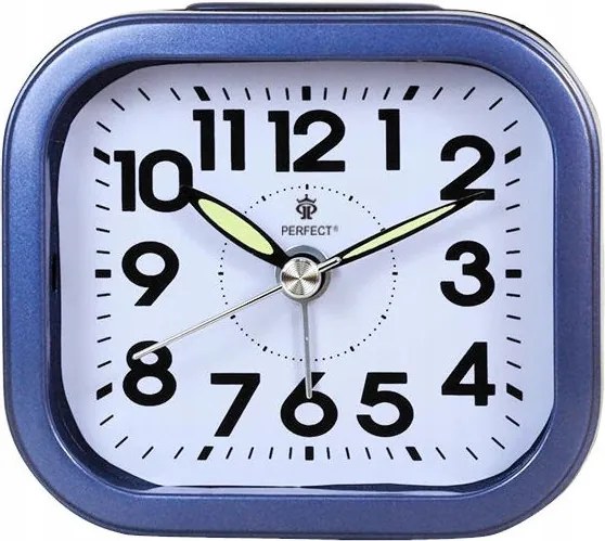 Kék Téglalap Alakú Ébresztőóra Perfect BB08006 Szundi Háttérvilágítás 8x7 cm