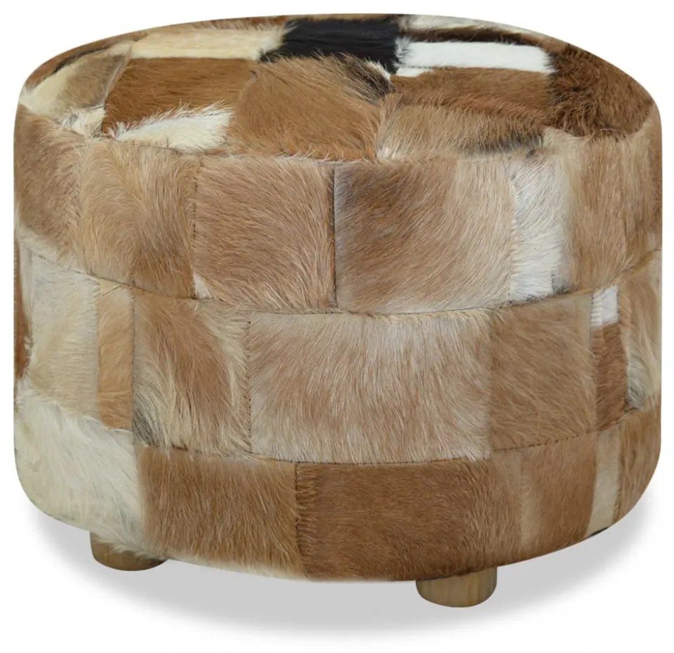 kerek kecskebőr puff 50 x 50 x 45 cm