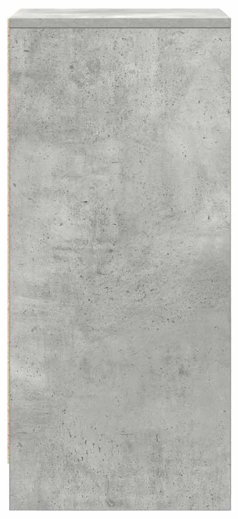 betonszürke szerelt fa cipőszekrény 29,5x34x76 cm