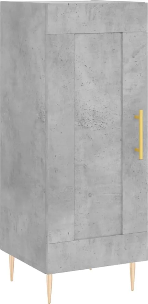 vidaXL betonszürke szerelt fa tálalószekrény 34,5 x 34 x 90 cm