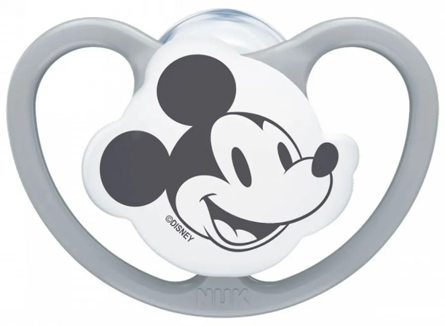 Baba cumi Space NUK 6-18h Disney Mickey Mouse szürke