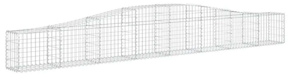 7 db íves horganyzott vas gabion kosár 400x30x40/60 cm