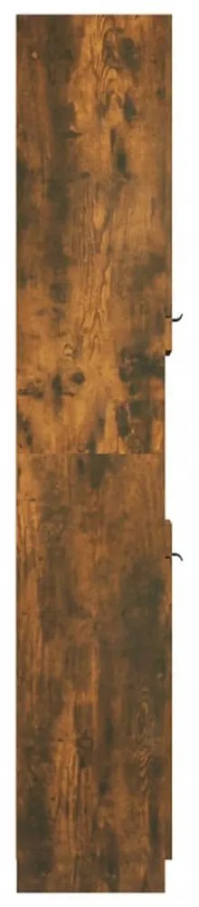 füstös tölgyszínű szerelt fa fürdőszobaszekrény 32x34x188,5 cm