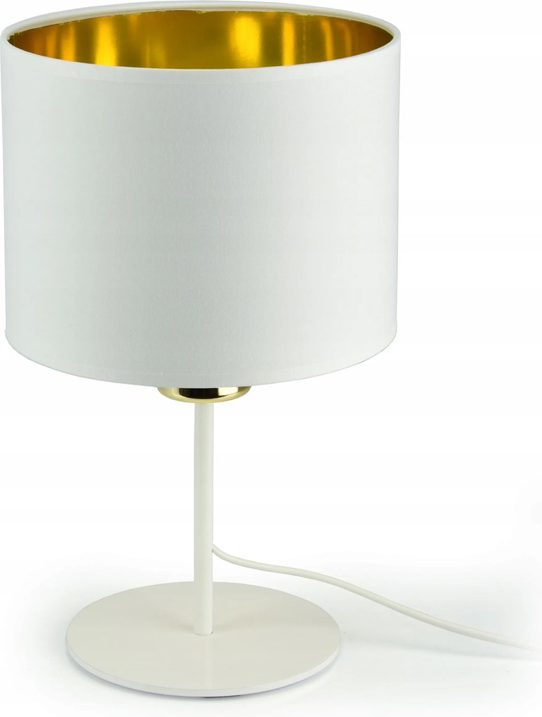Éjjeli lámpa Asztali Dekoratív Lámpabúra Fehér Arany