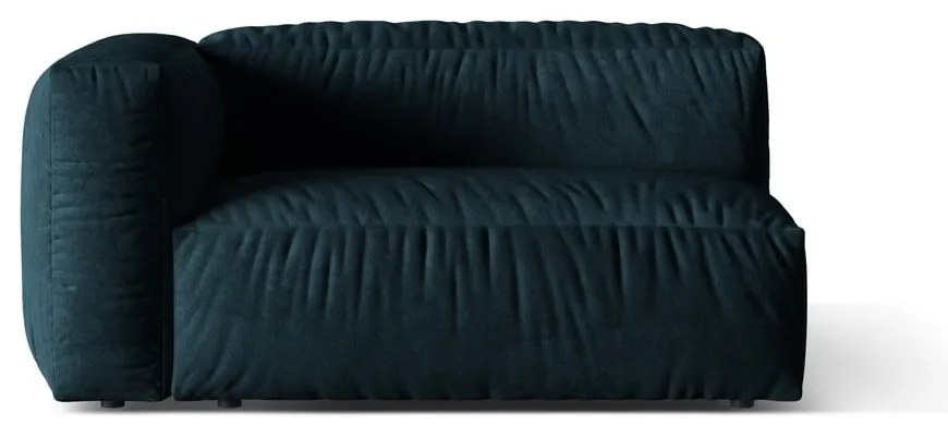 Sötétkék bársony kanapé modul (bal oldali) Martina – Micadoni