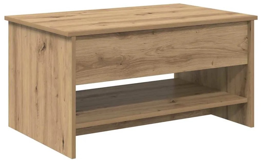 Dohányzóasztal kézműves tölgy 80 x 50.5 x 41.5 cm Faanyag