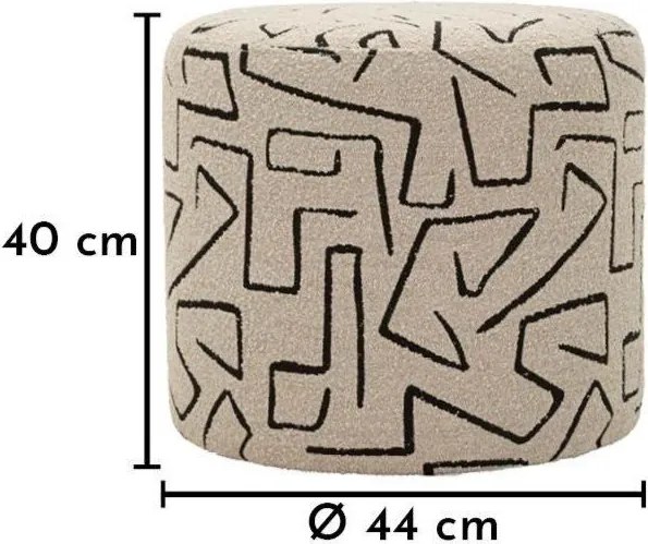Bézs buklé puff Nairobi – Mauro Ferretti